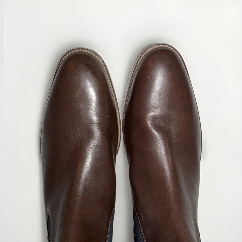 Cole Haan Grand OS Dark Brown Leather Lenox Hill Chelsea Boots Men's Size 13M